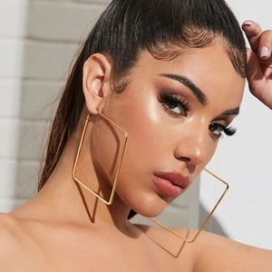 Geometric Gold Hoop Earrings